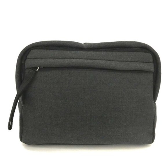 PRADA Canvas Cosmetic Pouch Bag Gray/2BH1231